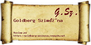 Goldberg Szimóna névjegykártya